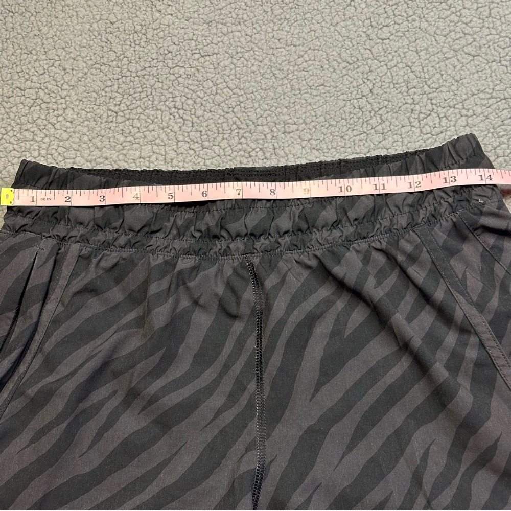 Avia Women's Zebra Print Athletic Shorts Small Black 2 in 1 Running Spandex - Picture 6 of 7